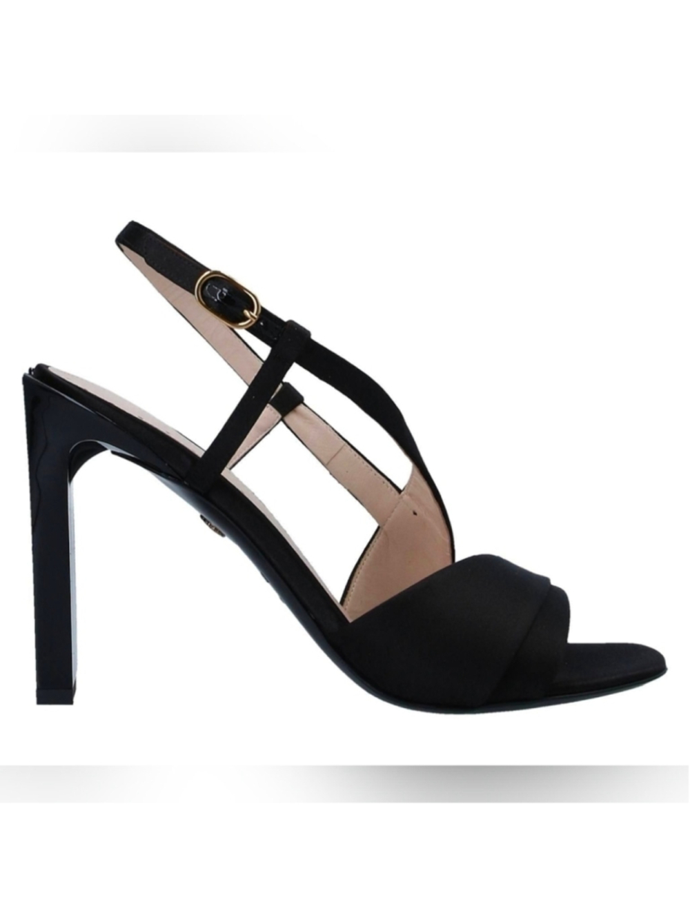 Roberto Cavalli Elegant Satin Black Women's Heels